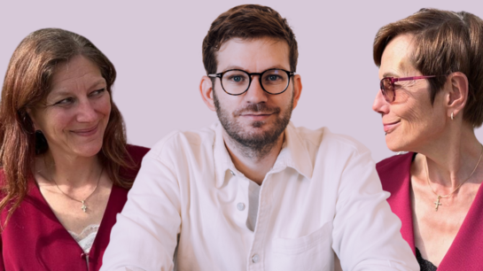 Thomas Wiesel au culte à Gland avec Chantal et Christel