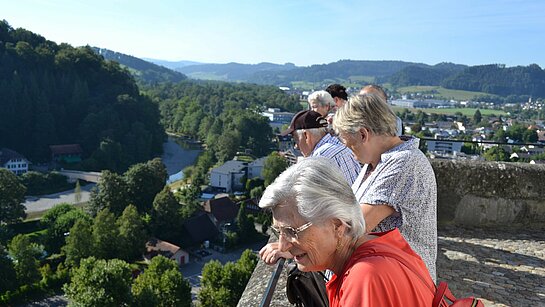 Vue sur la plaine depuis le château