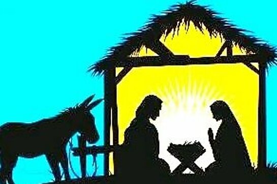 Joseph et Marie autour du berceau