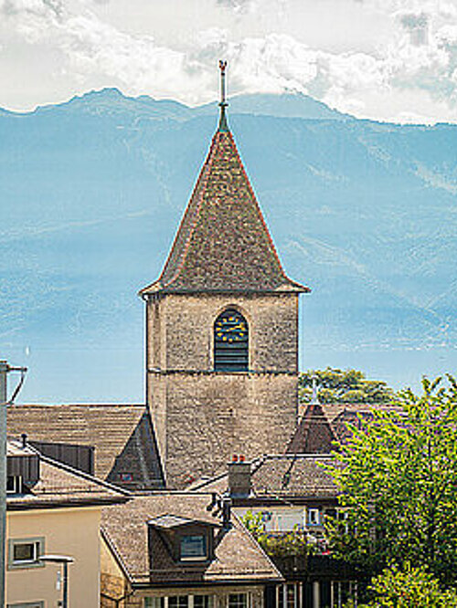 Une vue de l'Eglise de Cully dans la région Lavaux