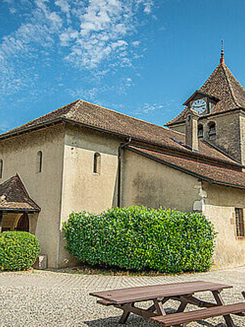 Une vue de l'Eglise de Begnins dans la région La Côte.