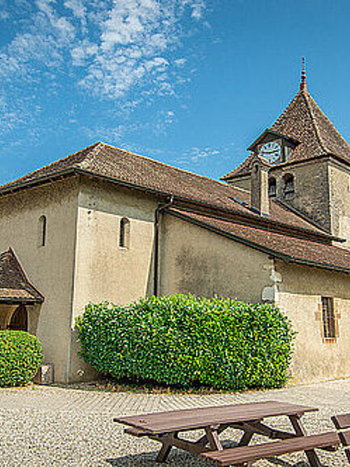 Une vue de l'Eglise de Begnins dans la région La Côte.