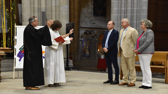 Installation des 3 nouveaux conseillers synodaux - Culte synodal de consecration et d'agrégation 2023 - ®EERV - Gérard Jaton 