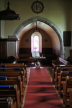 Le temple - ou l'église - de Trélex. Intérieur 