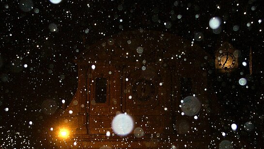 Photo du Temple en hiver