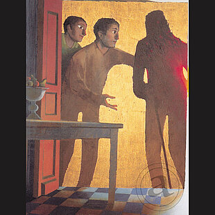 Polyptyque des Pèlerins d'Emmaüs ; Crédit : Arcabas