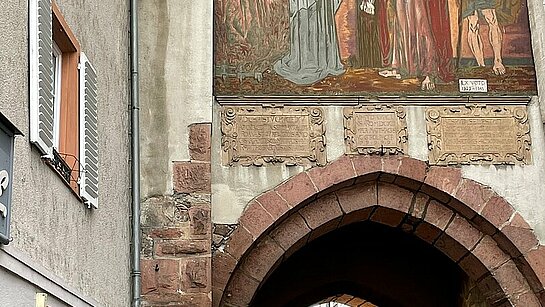 Sélestat - Scène de la crucifixion, Tour de l'Horloge