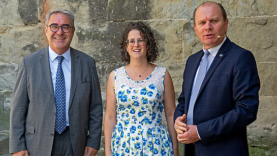 Culte synodal 2025- F. Borloz, Conseiller d'Etat - Etat de Vaud , P. Leuba, pst du Conseil synodal et E. Jacquat, Pste du Synode