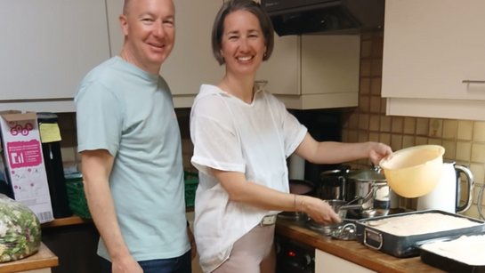 le couple de l'équipe cuisine 