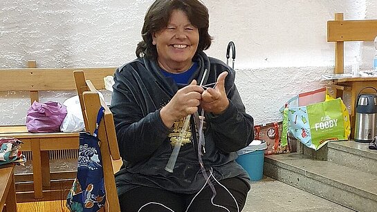 La nuit des églises à Roche A Roche, atelier crochet et tricot