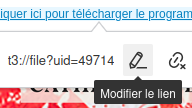 éditer un lien éditer un lien