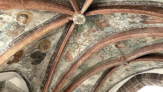 Eglise de La Petite-Pierre, fresques du XVs dans le choeur