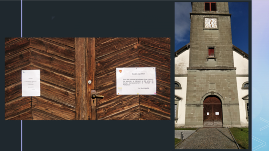 Temple de Palézieux : dès le 01.12 fermeture provisoire