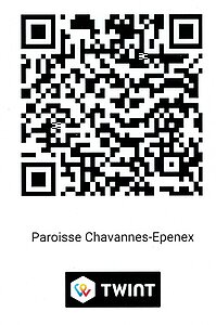 QR-Code permettant de faire un don à la paroisse de Chavannes-Epenex