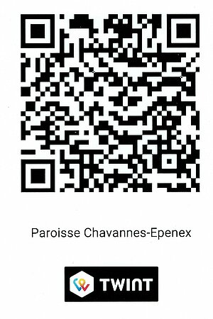 QR-Code permettant de faire un don à la paroisse de Chavannes-Epenex