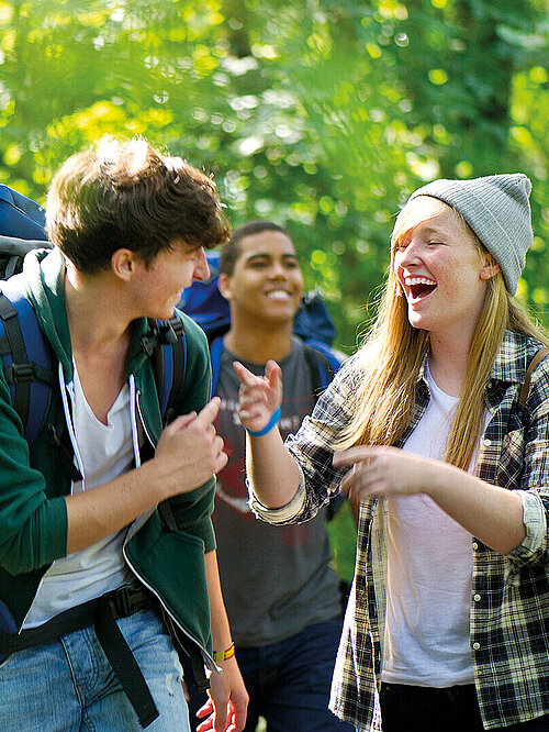 hiking teenager gang