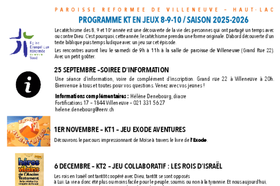 programme KT affiche