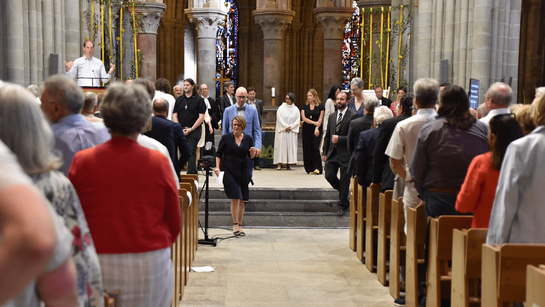 Anne Abruzzi, présidente du Conseil synodal de l'EERV - Culte synodal de consecration et d'agrégation 2023 - ®EERV - Gérard Jaton 