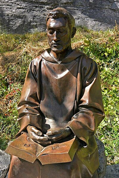 Sculpture de Saint Amé réalisée par Roger Gaspoz. Photo de Renaud Rindlisbacher.