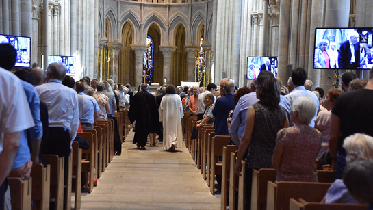 Vue du cortège Culte synodal de consécration et d'agrégation 2023 - ®EERV - Gérard Jaton 