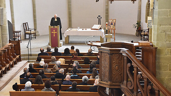 Vue du culte célébré au temple de Lutry - Temps de remerciements et reconnaissance aux personnes impliqués dans l'accompagnement de la tragédie de Crans-Montana - ©EERV - mars 2026