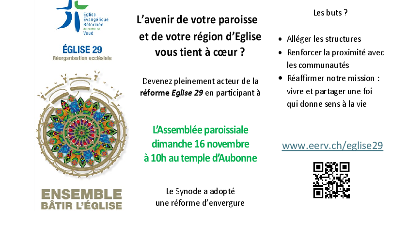 Eglise 29 réforme d'envergure