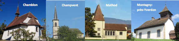 Les 4 églises de la paroisse