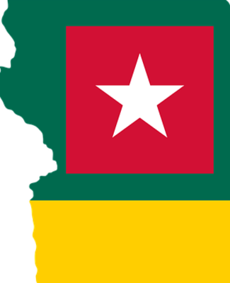 Carte et drapeau du Togo