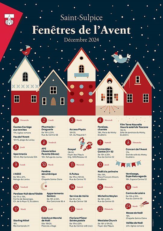 Fenêtres Avent Saint-Sulpice 2024