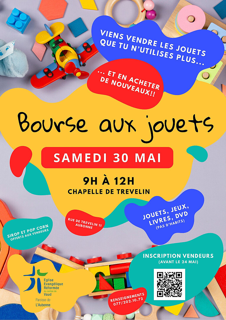 Bourse aux jouets, samedi 30 mai de 9h à 12h à la Chapelle de Trévelin