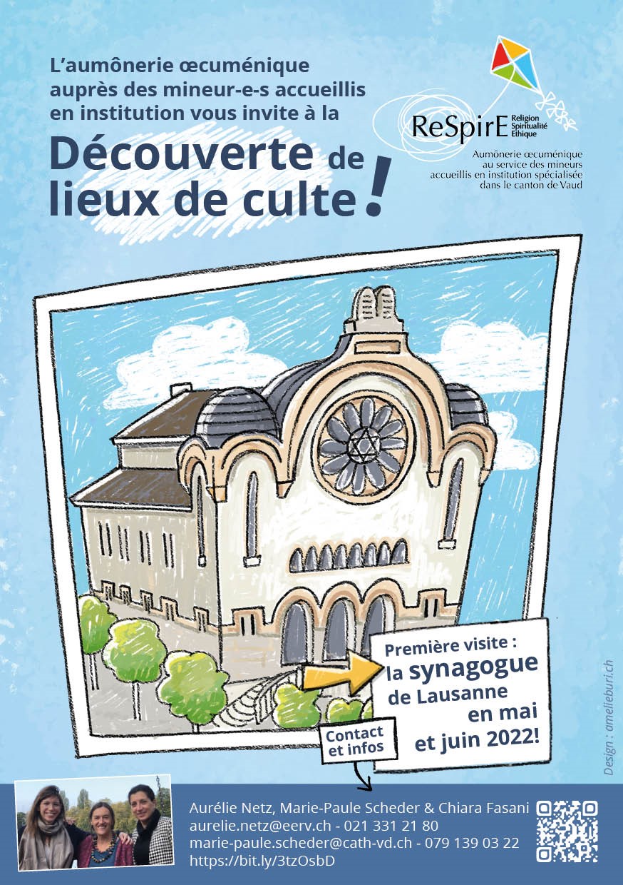 Flyer visites à la synagogue de Lausanne