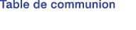 Table de communion 